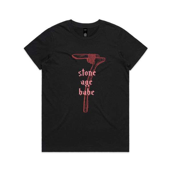 Stone Age Babe - Womens Maple Tee Thumbnail